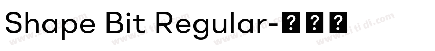 Shape Bit Regular字体转换